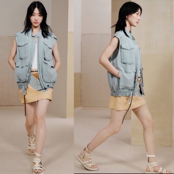 Zara SRPLS Patchwork Skirt Join Life Tanned Leather Large - NWT - Picture 5 of 11